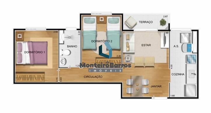 Apartamento à venda com 2 quartos, 45m² - Foto 5